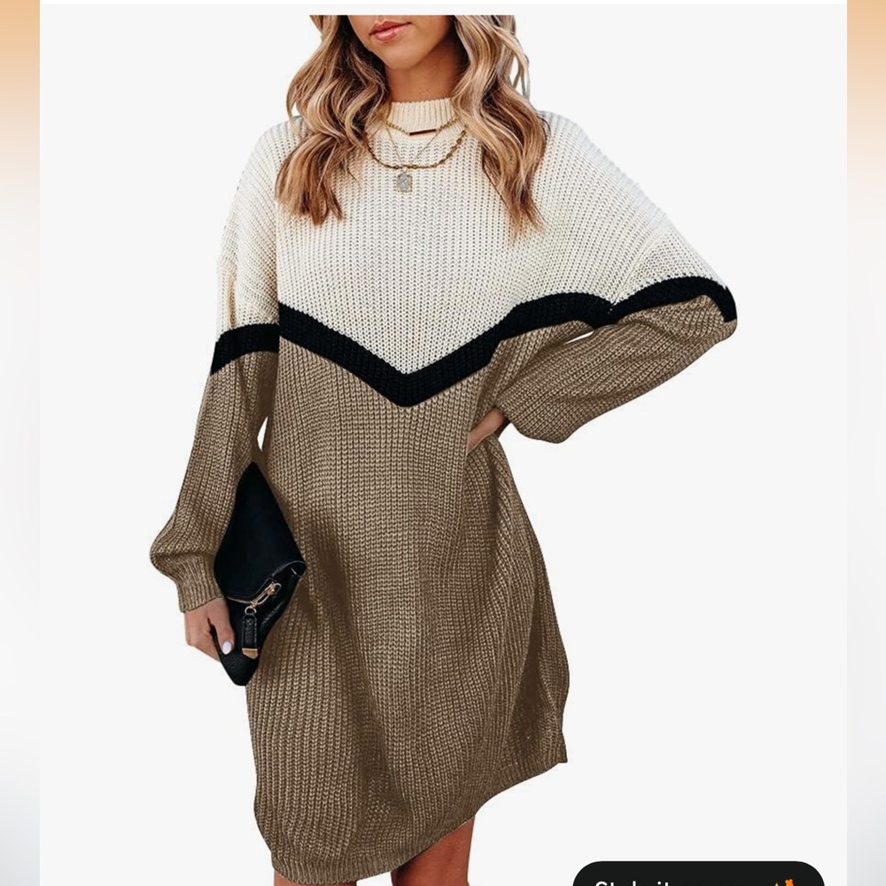 Colorblock Sweater Dress